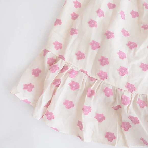For Love & Lemons Olea Mini White w Pink Floral Mini Dress M NWT - Picture 7 of 10
